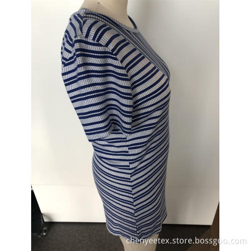 Twill stitching a short-sleeved dress